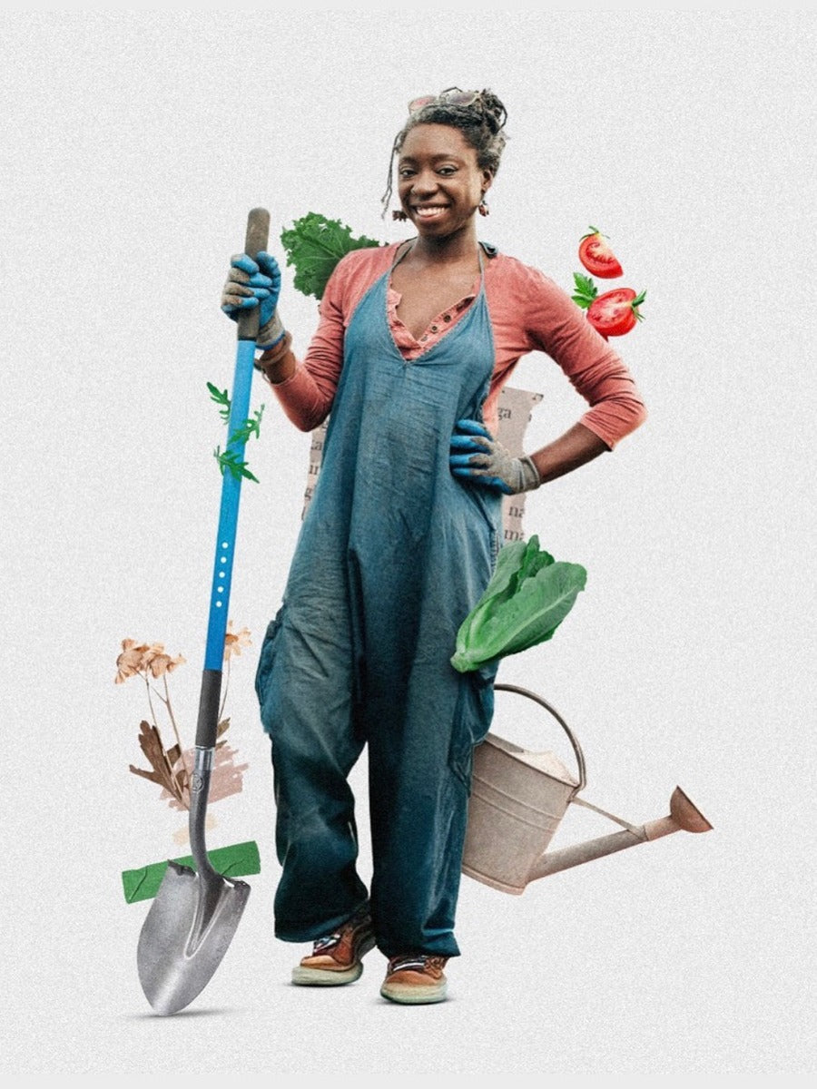 Hawa at the DECA urban farm in Lancaster Pennsylvania