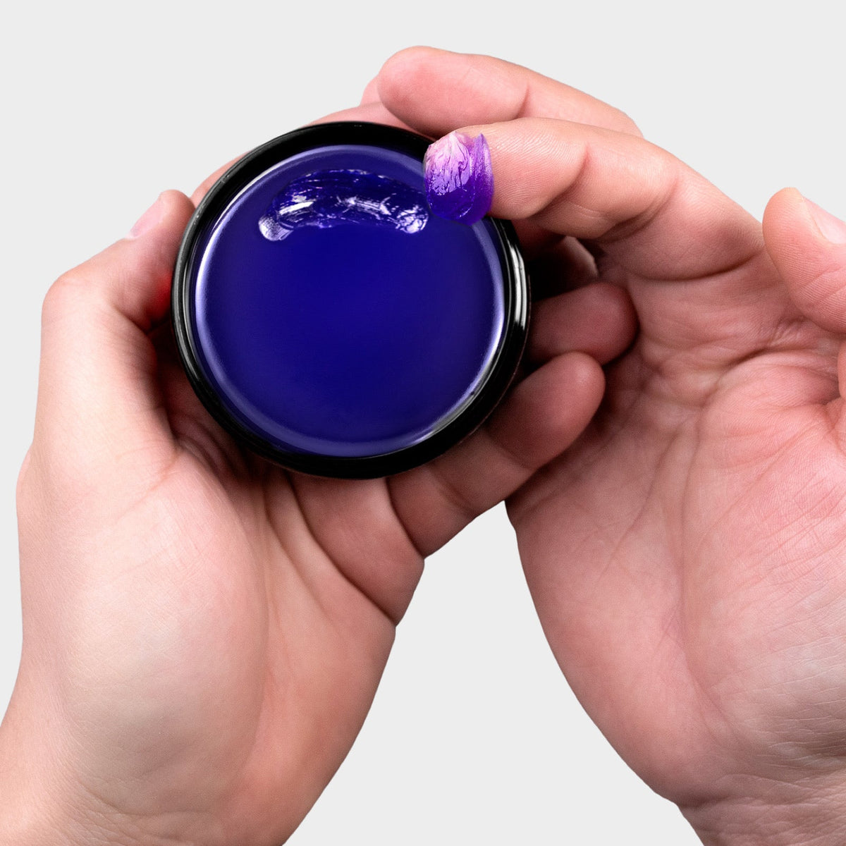DASH FOR HIM Pomade — the violet-tinted pomade in its jar