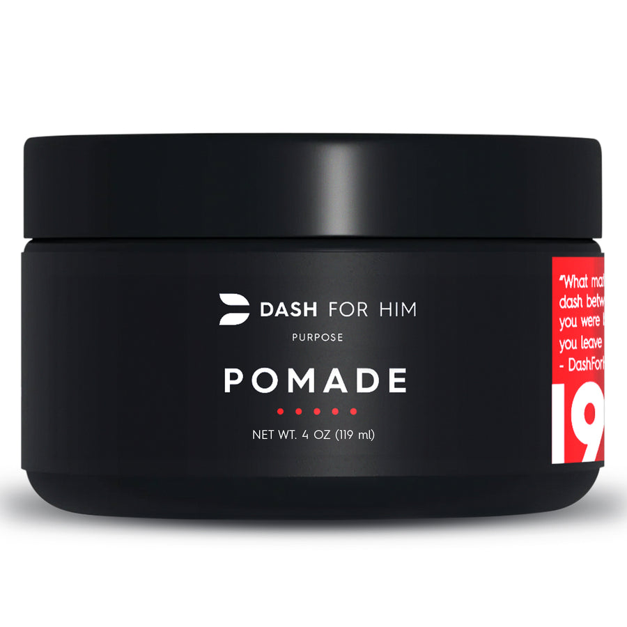 DASH FOR HIM pomade jar, 4 oz, violet-tinted styling pomade